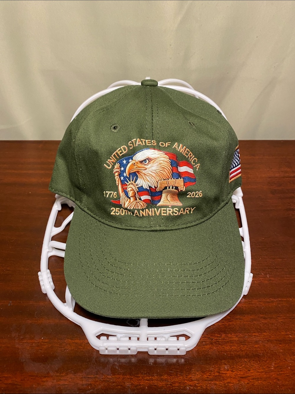 United States 250th Anniversary  1776-2026 Olive Green Baseball Cap O/S